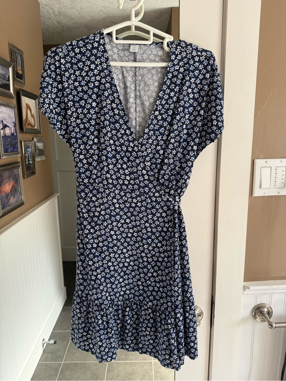 Old Navy Floral Wrap Dress with Ruffle Hem
